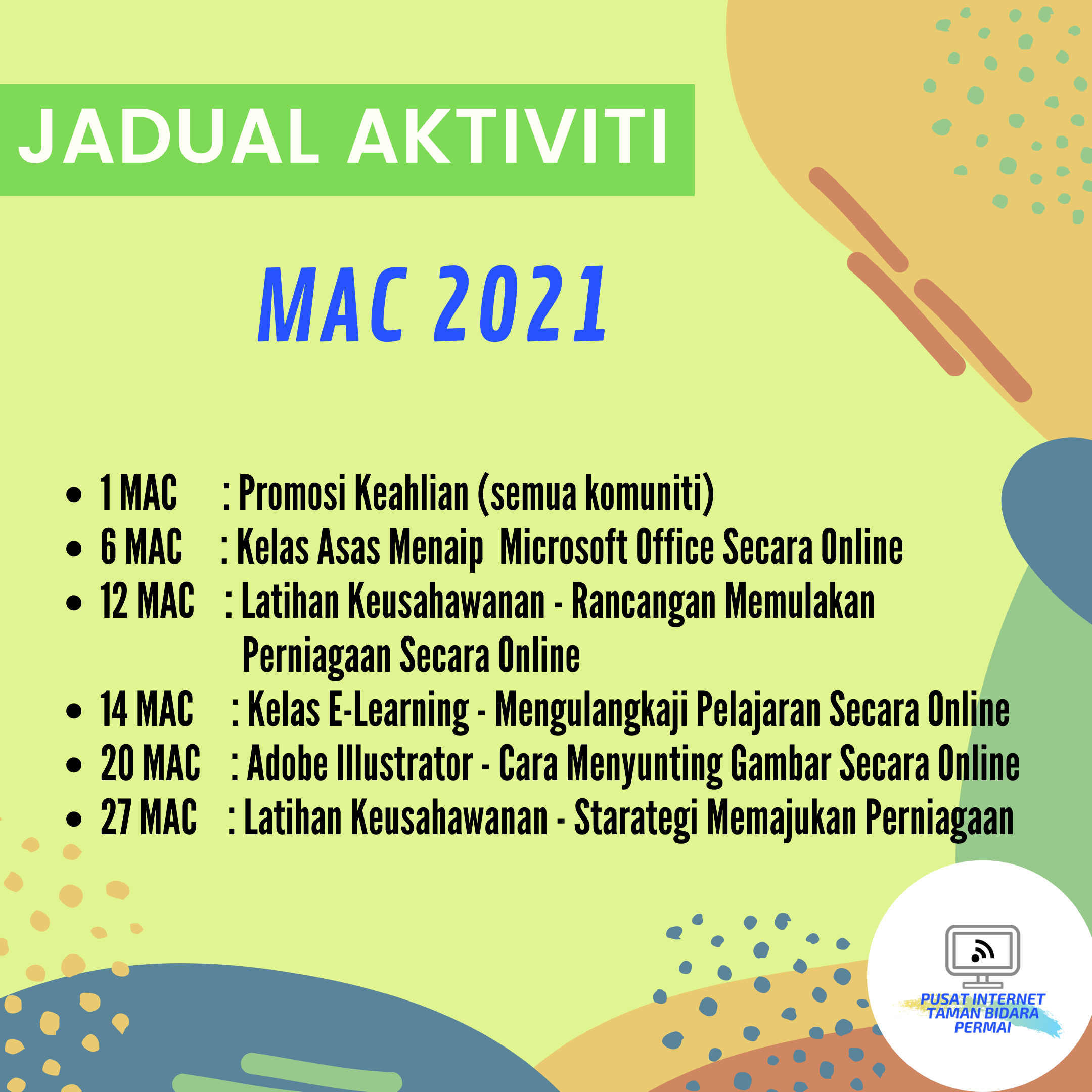 JADUAL AKTIVITI mac2021
