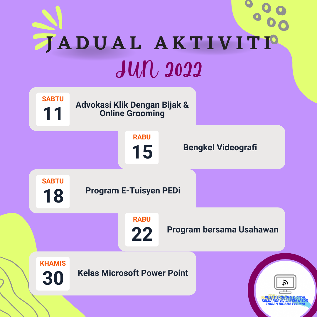 JADUAL AKTIVITI Jun 2022